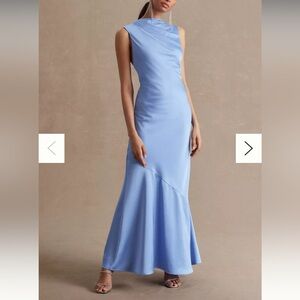 Significant Other Lana Cowl-Neck Tie-Back Satin Maxi Dress | Anthropologie